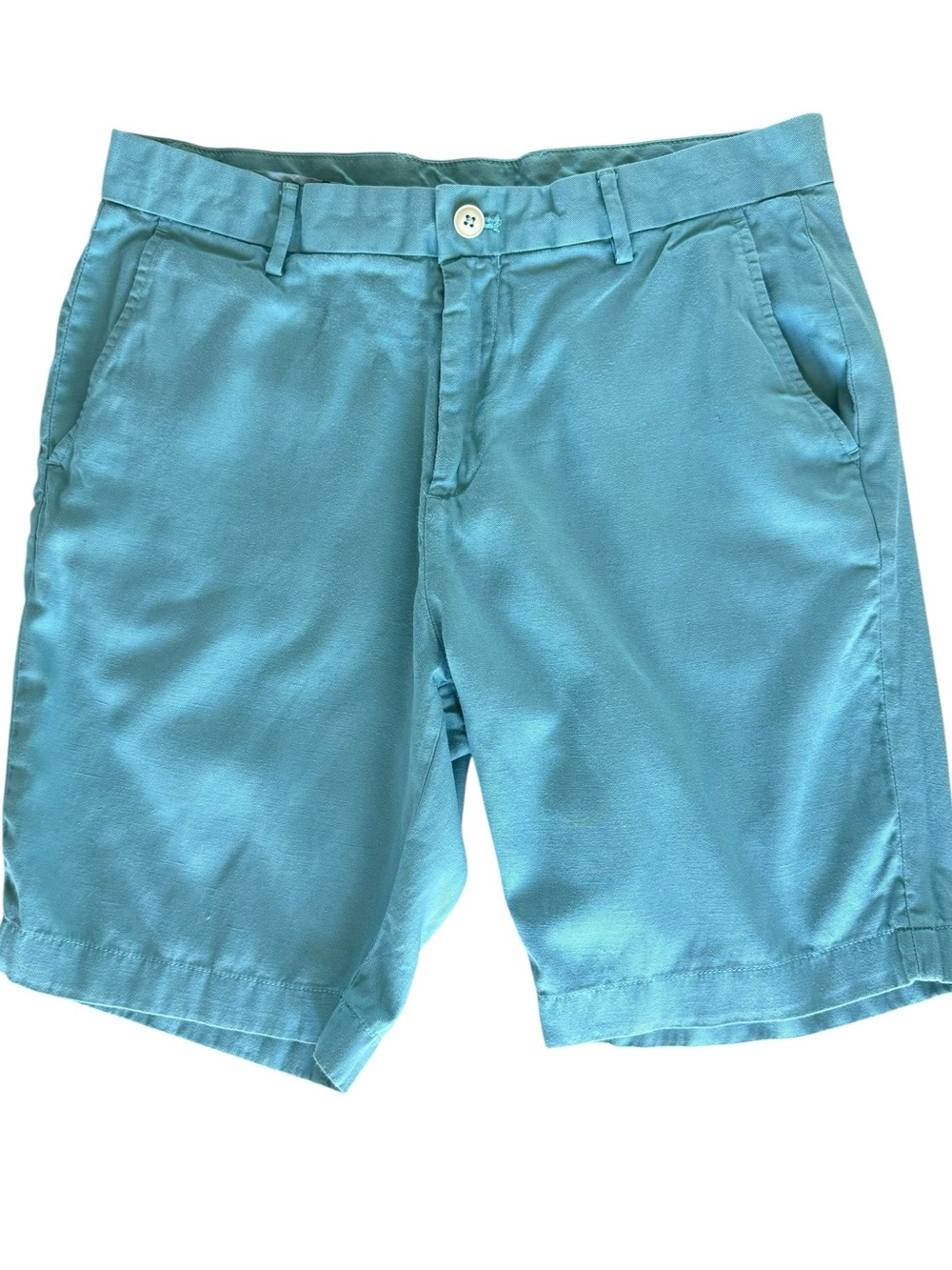Rare Rabbit Edam Turquoise Lyocell Linen Blend Chino Shorts Men’s Size 32